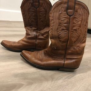 Brown Leather Cowboy Boots